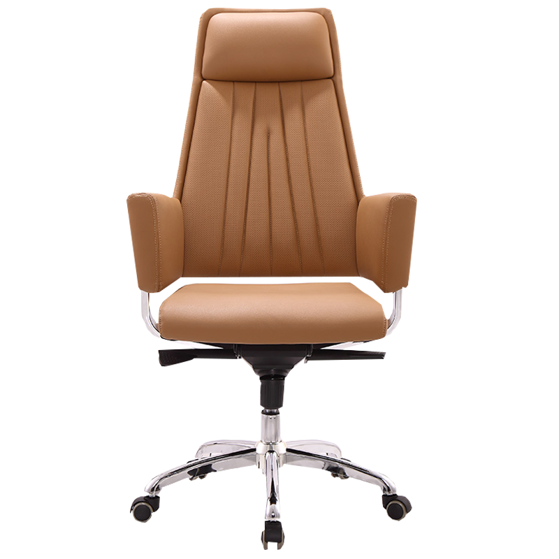 简友办公室电脑椅老板办公椅家用桌椅书房时尚大班椅椅子 黑色西皮