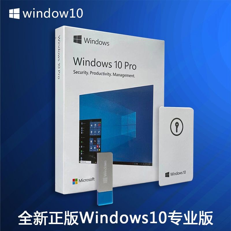 POPTOU 微软Win10系统软件windows10家庭版/Win10专业版/Win10企业版系统 win10专业版简包英文64位CD