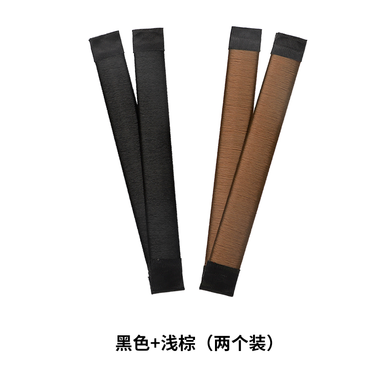 薩拉拉盤(pán)發(fā)棒 丸子頭盤(pán)發(fā)神器女造型器懶人蓬松頭飾花苞頭扎頭發(fā)SN7393 兩個(gè)裝（黑色+淺棕）