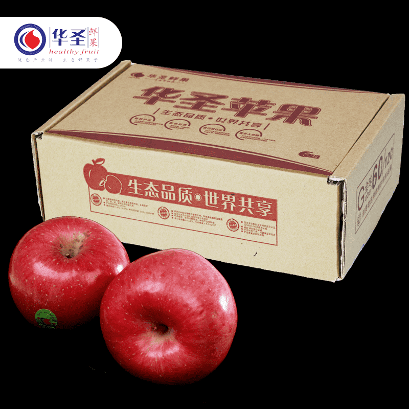 华圣苹果当季陕西水果红富士苹果6枚装整箱新鲜苹果洛川红富士 J