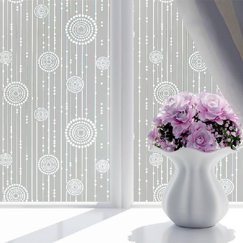 玻璃窗户贴纸透光不透明贴膜卫生间浴室家用窗贴窗花纸 一帘幽梦 30CM*2米
