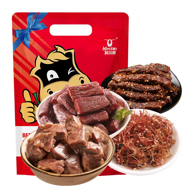 科尔沁豪气牛牛大礼包580g手撕风干牛肉干灯影牛肉丝卤香蜀香休闲零食怎么看?