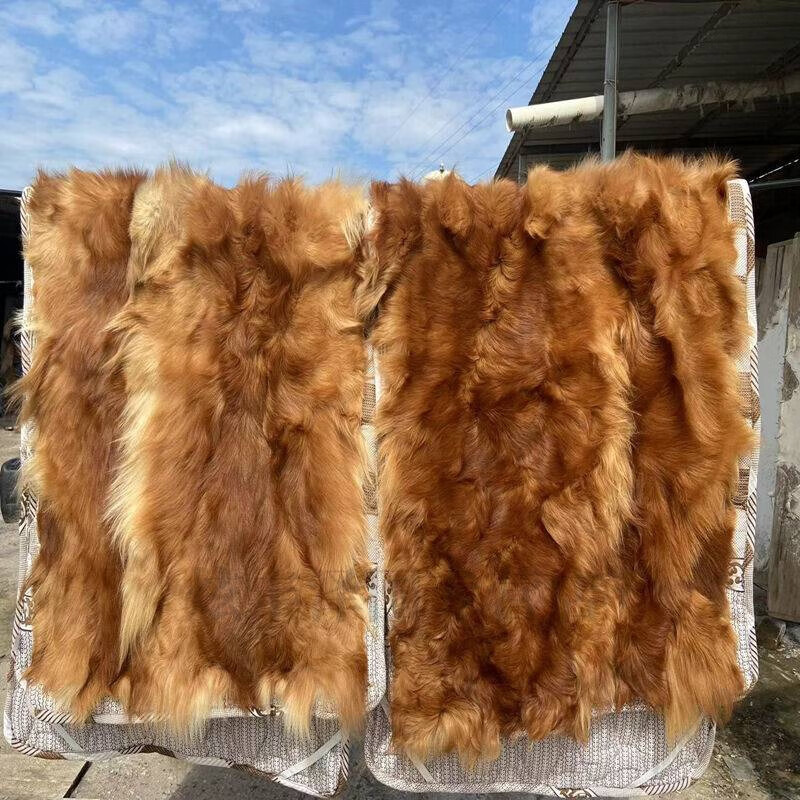 褥子狗皮褥子皮毛一体老人冬季保暖防潮真单双人床褥宿舍床垫 姜黄色