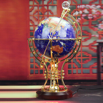 海風堂地球仪带灯光自动旋转欧式摆件家居客厅摆件电视柜装饰品书房