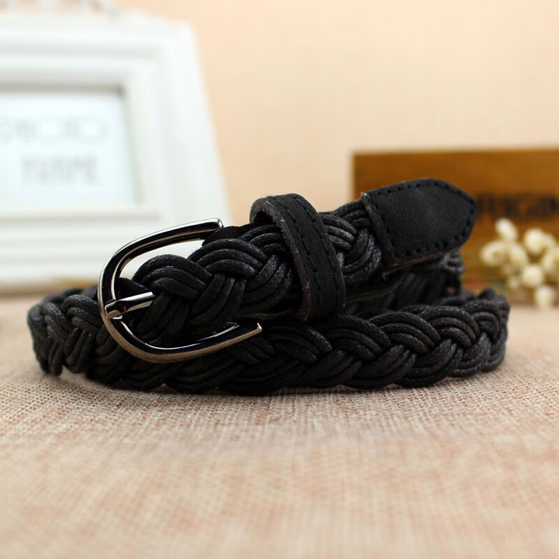 bandicoot女士麻花蜡绳编织腰带复古裙子装饰腰带时尚腰链细女腰带