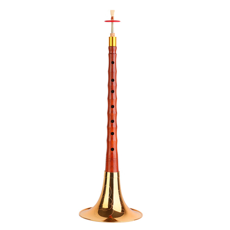 印度红檀木纯铜唢呐乐器全套初学者演奏级小号cd调民间唢呐 小f调