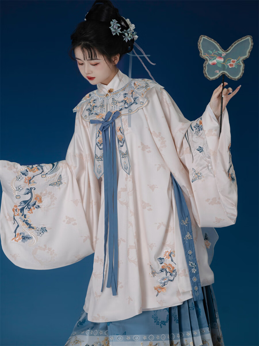 zhouyouyang汉衣冠华原创 左岸春天 明制汉服女刺绣立领长袄仿妆花