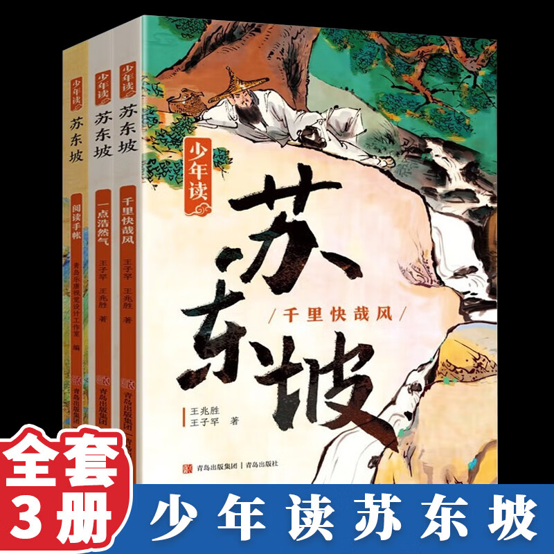 古代名人传记文学经典苏东坡传五大人物传记暑期 少年读苏东坡(全3册)