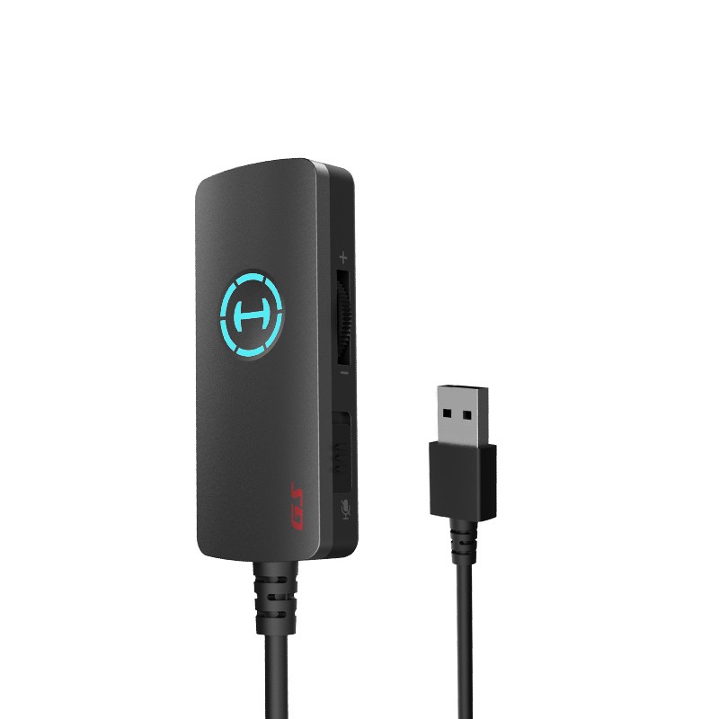 漫步者(EDIFIER) HECATE GS02 外置USB7.1声道独立声卡 笔记本电脑台式机PS4连接3.5mm 耳机麦克风转接器