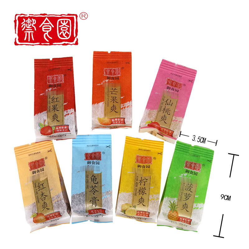 御食园北京鲜果爽500克水果果冻布丁多种口味组合龟苓膏儿童零食
