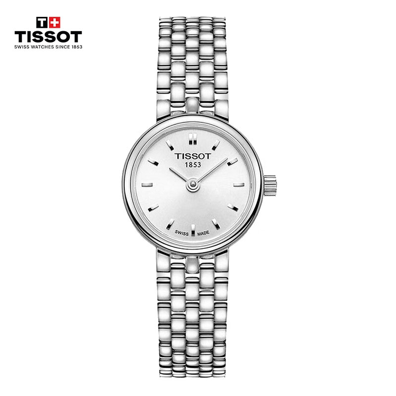 天梭(TISSOT)瑞士手表 乐爱系列小美人钢带石英女士时尚手表小金表T058.009.11.031.00 送女友
