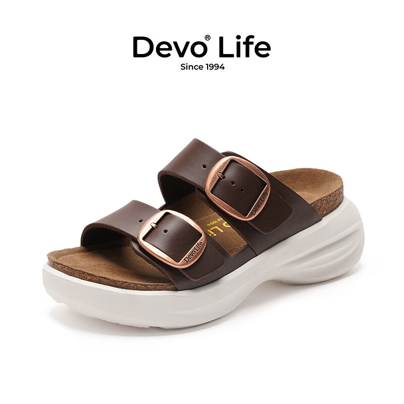 Devo Life������ľ��ЬŮ����Ь���������ɸ�׿۴��װٴ�һ����Ь23005 ��������ţƤ 40 ��������Сһ�룩