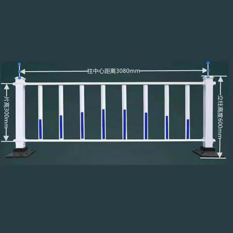 哩嗹啰嗹道路人行道护栏公路式人车分流隔离栏交通城市防撞围栏 普通