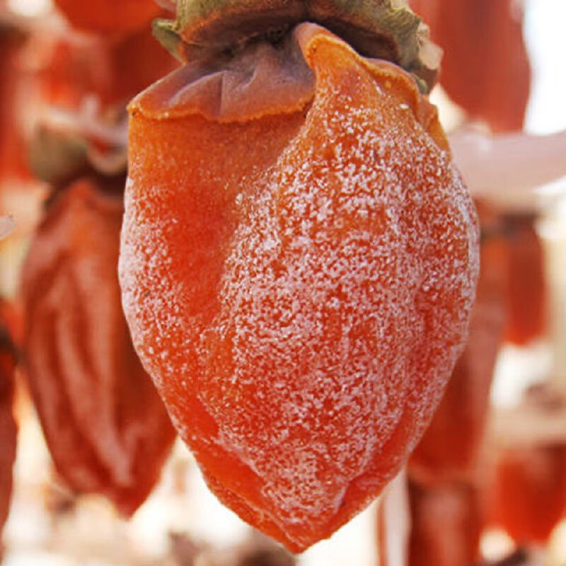 金百粟陕西富平柿饼 吊霜柿子饼吊饼流心柿饼年货礼盒 净重2斤小孩果【软糯香甜】冷冻储存