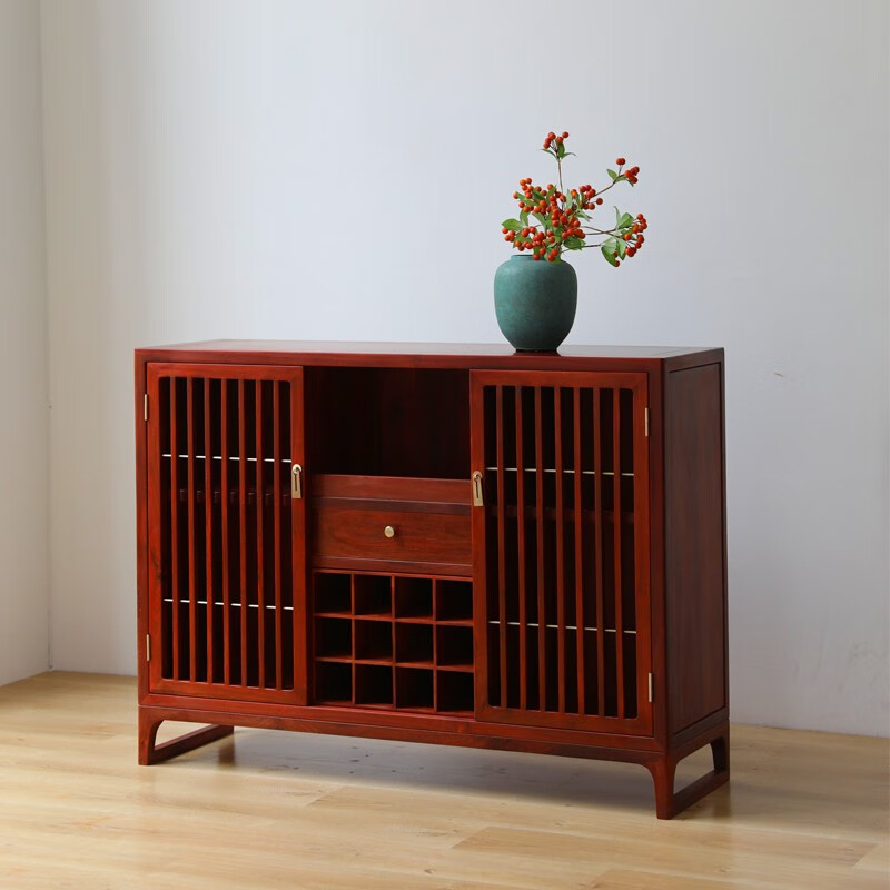 餐边柜餐厅储物柜碗柜新中式实木茶水柜简约茶柜  明式餐边柜酒柜