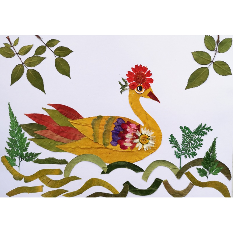 520礼物 树叶子手工制作图片 材料树叶贴画早教动物画树叶手工贴画