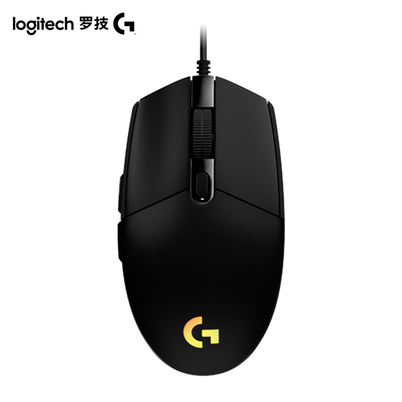 罗技（G）G102 电竞游戏鼠标 有线RGB鼠标 轻量化 吃鸡LOL英雄联盟 200-8000DPI G102第二代黑色