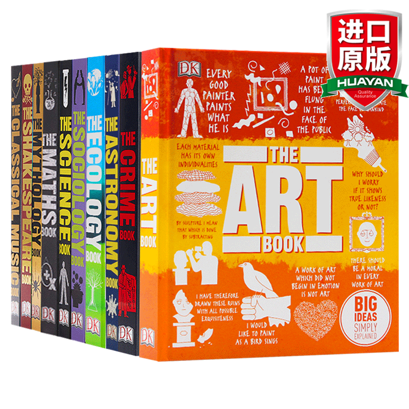 英文原版 DK学科科普百科系列图解 10本套装 人类的思想百科丛书 The Art Science Shakespeare Sociology Crime Mythology Maths