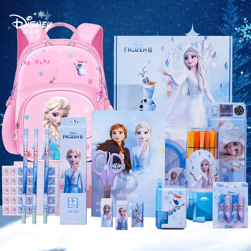 迪士尼（Disney）文具套装 书包绘画文具礼盒 幼儿园大礼包礼物送女生儿童生日礼物 冰雪奇缘