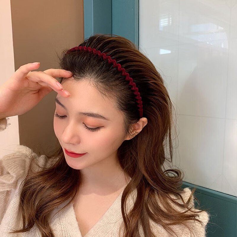 念凝丝绒气质发箍女日常佩戴韩式带齿防滑发卡网红学生韩版头箍头饰