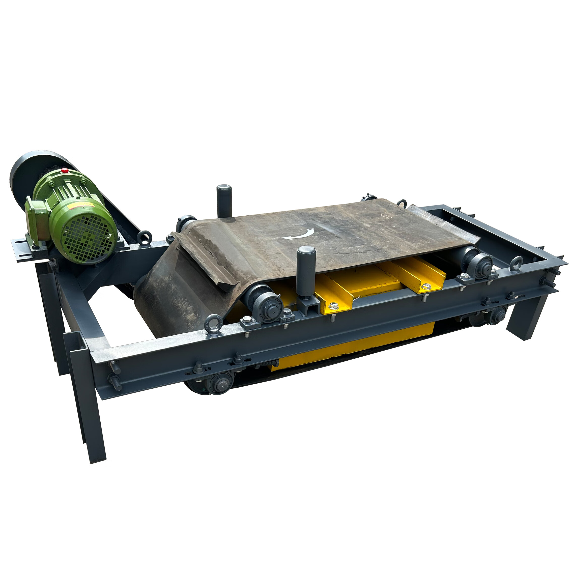 云启格输送带悬挂自卸式强磁除铁器永磁自动传送皮带磁铁吸铁石磁选机