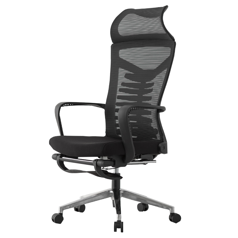 诩弈  椅办公椅升降可趟经理椅老板椅电脑椅职员椅员工椅黑色鱼骨椅    黑色(带脚踏)