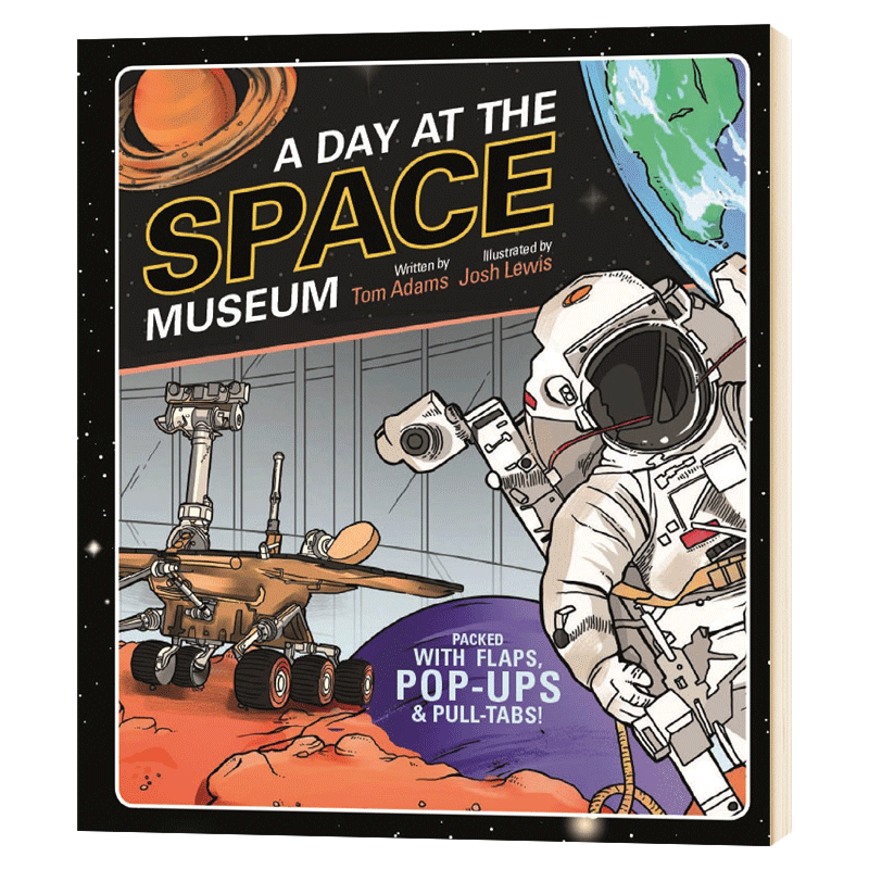 英文原版 day at the space museum 太空博物馆的 趣味科普立体翻翻书