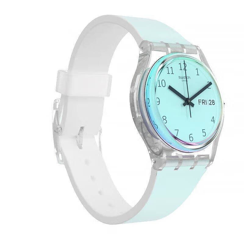 斯沃琪（Swatch）瑞士手表  原创系列 无尽天蓝 日历 母亲节礼物男女时尚石英表GE713