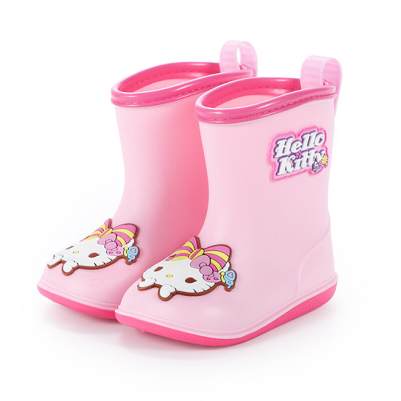 凯蒂猫(HELLO KITTY)儿童雨鞋女童防滑胶鞋宝宝卡通幼儿低筒雨靴宝宝水鞋 KT02A29017粉色 26码