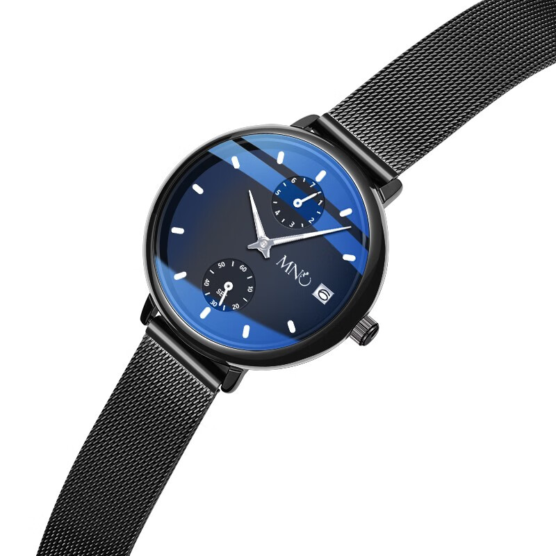 mno梦梭男士手表男学生时尚个性简约创意运动石英男表星期日历国表