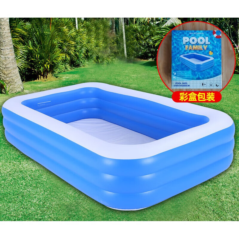 好沐音(haomuyin)pvc儿童充气游泳池 家用户外大型家庭水池加厚塑料