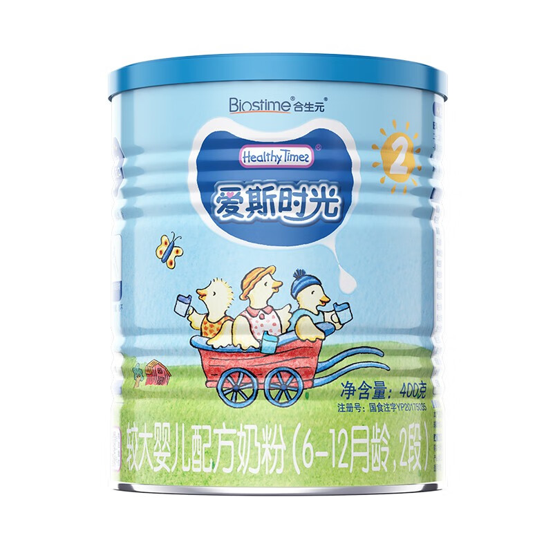 合生元（BIOSTIME）爱斯时光 较大婴儿配方奶粉 2段(6-12个月) 法国原装原罐进口 400克 新老包装随机发