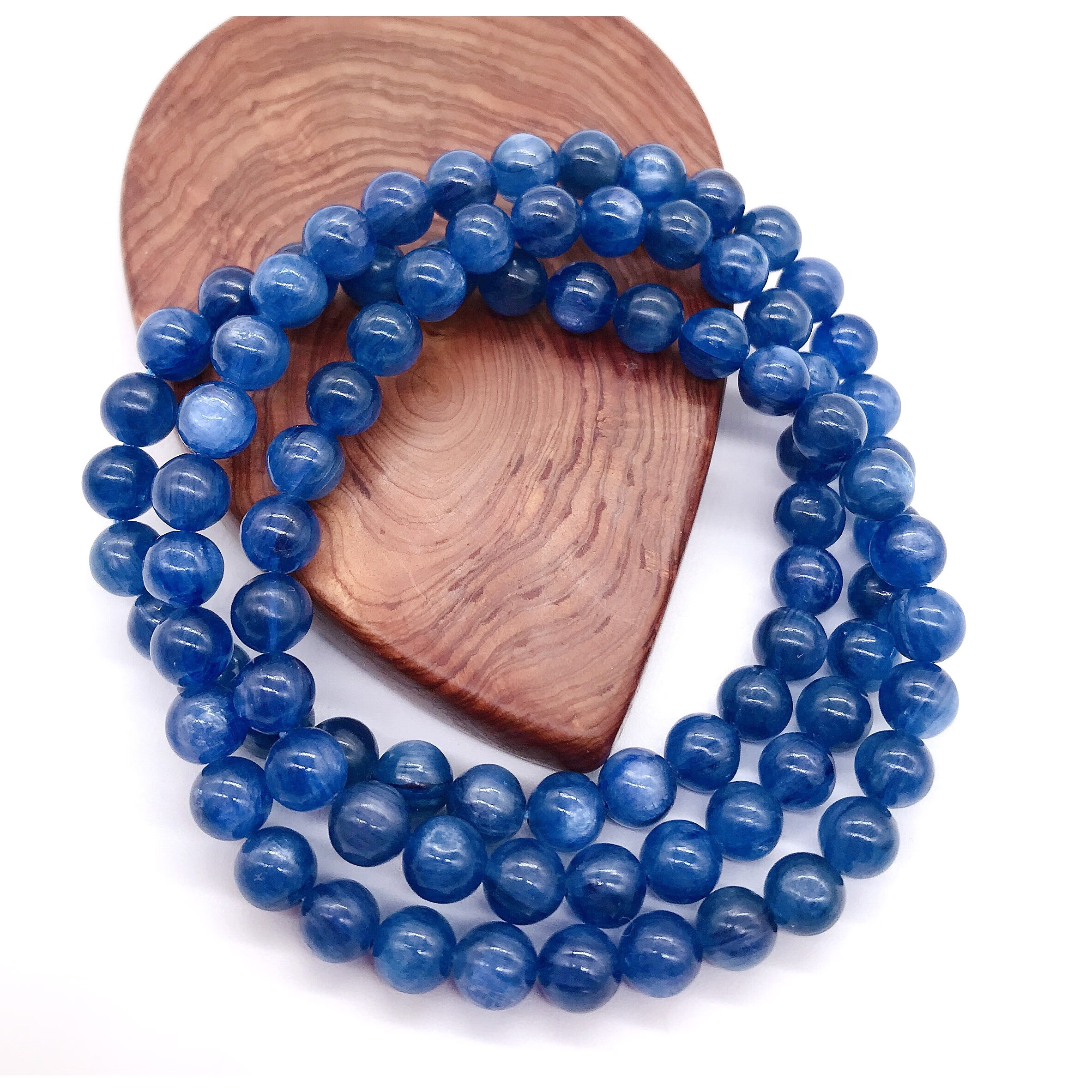 蓝晶石手串多圈手链心灵面包水晶猫眼情侣民族风半宝石裸 蓝晶石多圈