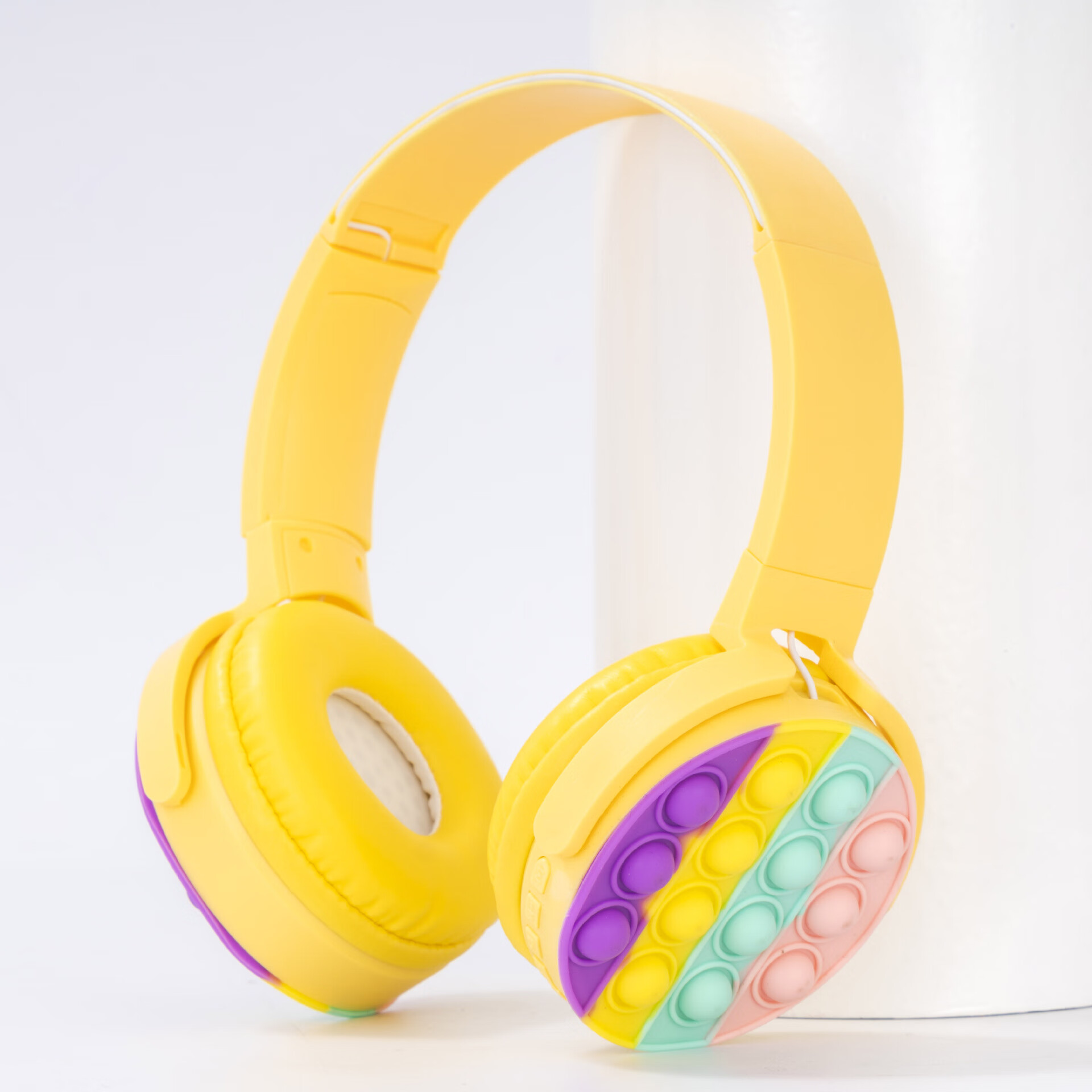 lx热门450m头戴式蓝牙耳机无线游戏耳机电竞可伸缩耳麦耳机京选 黄色