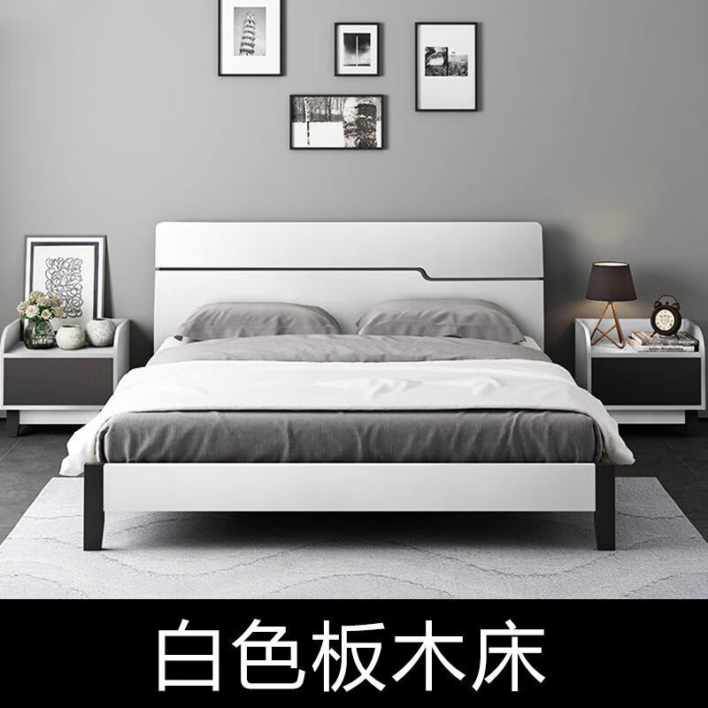 8米1.2米双人床出租房家具 白色床 1200mm*2000mm