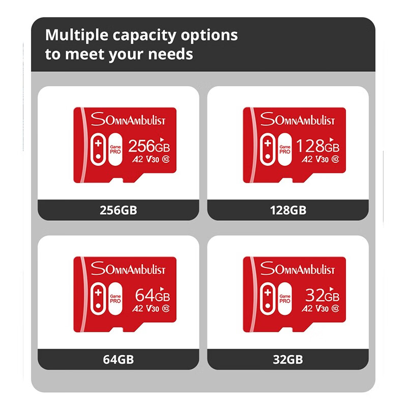 SomnAmbulist【工厂直供】tf卡sd卡手机内存卡音乐下载歌曲存储卡老人评书卡全 TF160 红卡-32GB
