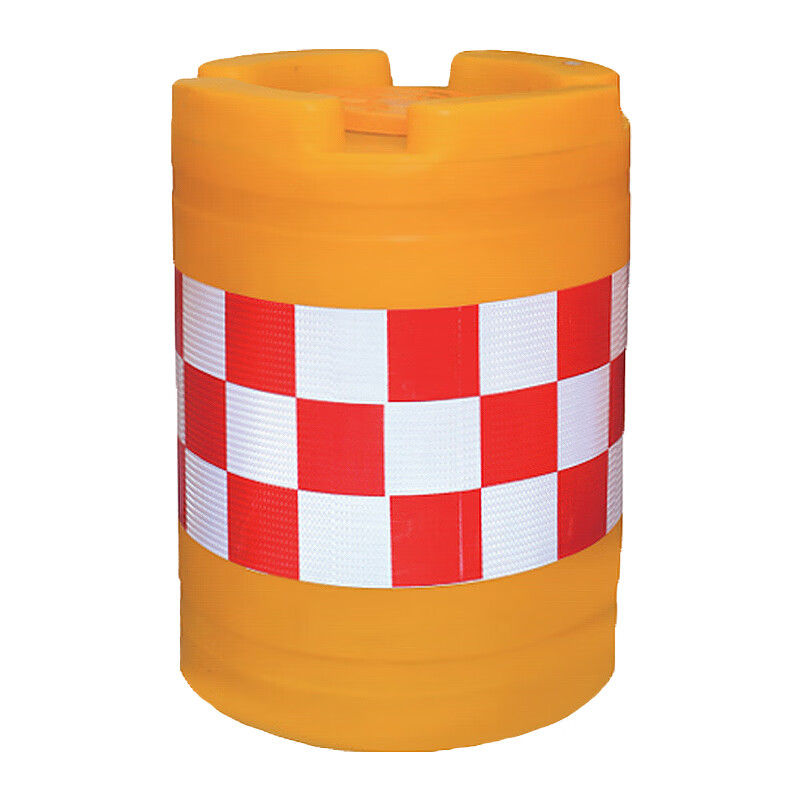颖欢防撞桶塑料注水隔离墩道路安全防撞圆柱形警示反光滚塑防撞桶600*800mm红白