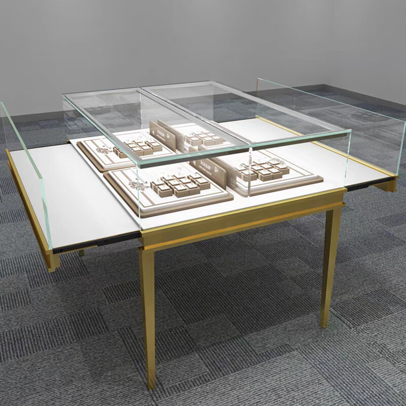 温典钛金不锈钢珠宝展示柜礼品钻石柜台黄金手表首饰展示架展示台商用