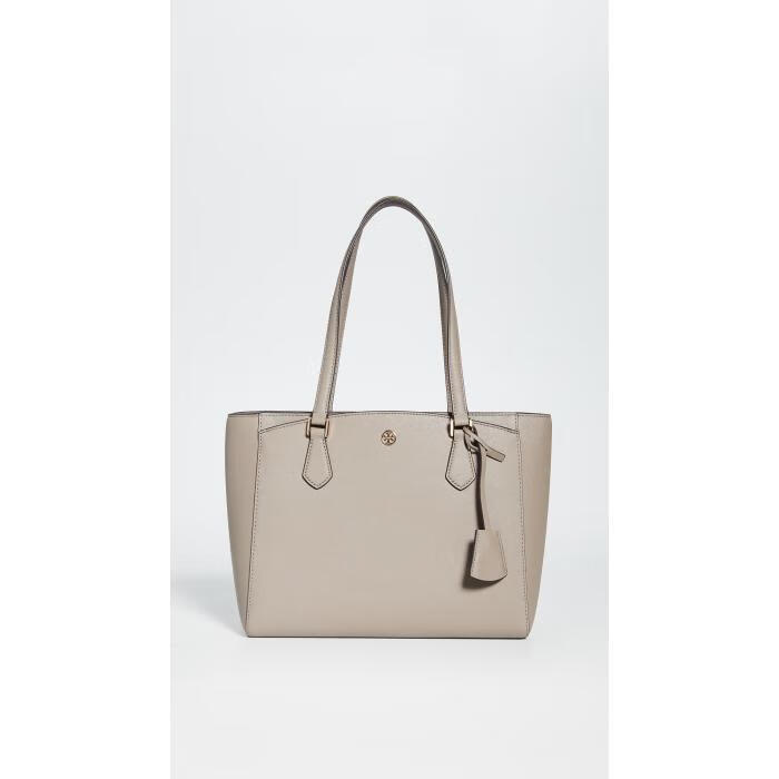 湯麗柏琦（Tory Burch）奢侈品潮牌女士單肩包托特包簡約時尚優(yōu)雅包包 16.5*21.5*11cm Gray Heron One Size