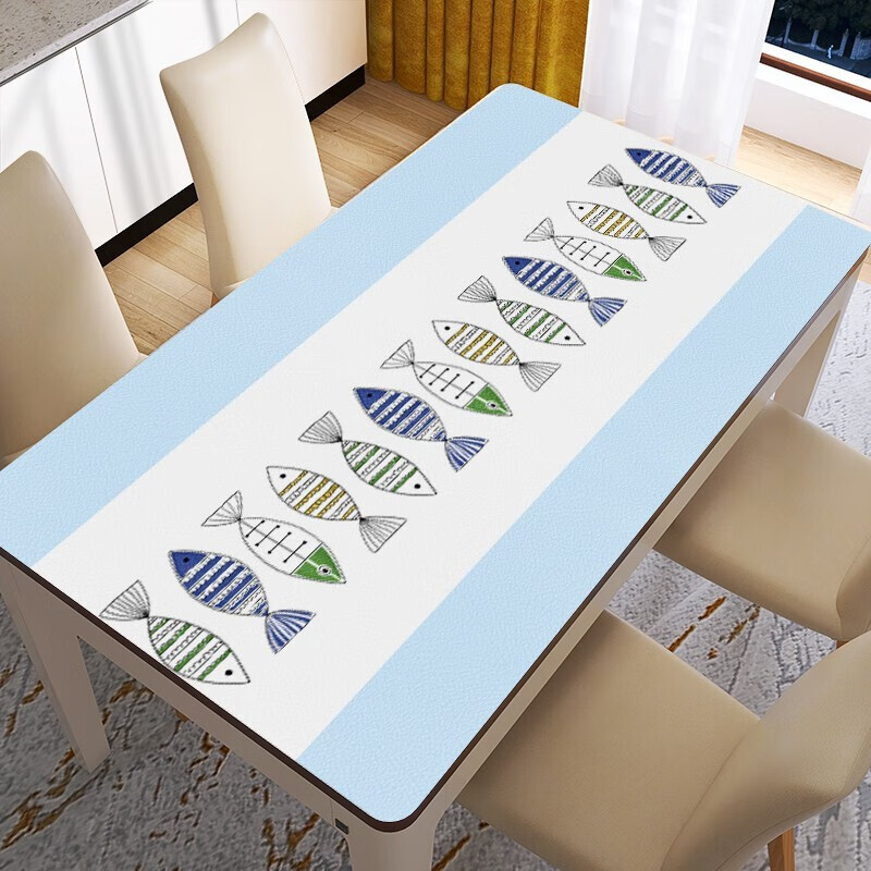 君影 小清新桌布防水防油长方形餐桌垫茶几垫隔热垫防烫免洗高档软