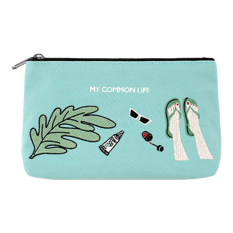 花間公主平凡生活文藝女包秋刺繡潮流休閑包原創(chuàng)時(shí)尚包手拿包包出游季 粉綠色