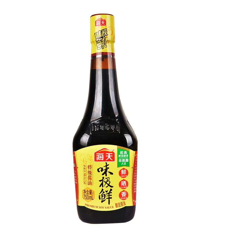 海天味极鲜特级酱油750ml 品质生抽 炒菜凉拌火锅调料