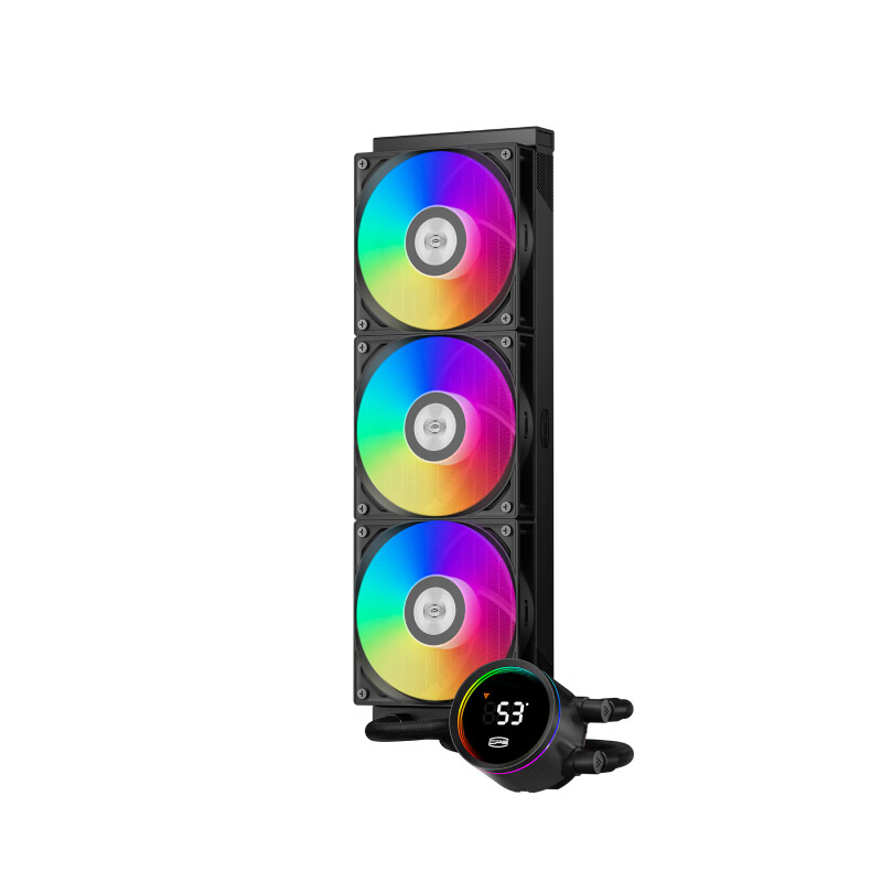 超频三（PCCOOLER）巨浪DA360ARGB PRO数显屏一体式CPU水冷散热器（PWM风扇/加厚冷排/陶瓷水泵/预装风扇一线直连）