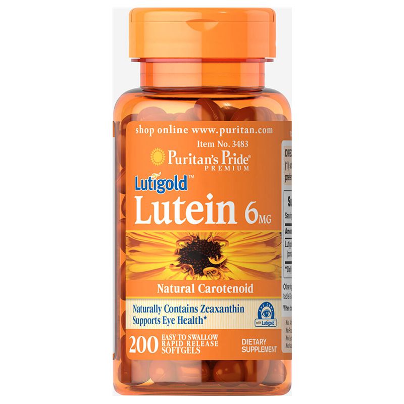 美国原装叶黄素软胶囊 lutein 6mg 眼睛疲劳干涩 200粒  200粒