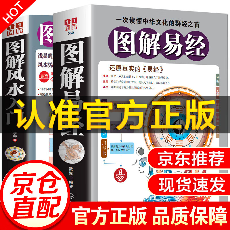 速发图解风水入门正版住宅风水讲解大全 图解宅经正版原版住宅与布局新手入门黄帝宅经住宅讲解居家风水一本通书籍 2册图解风水入门大全+图解易经 无规格