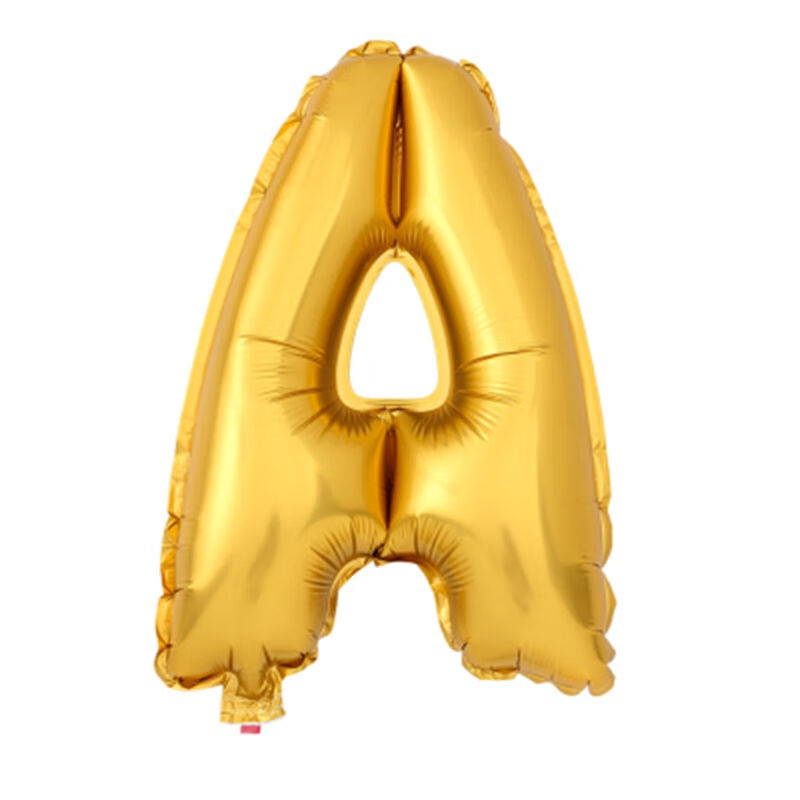 【精选】婚礼装饰布置16寸银色金色蓝色玫红数字字母铝膜气球生日宴会派对北极象 金色 字母X