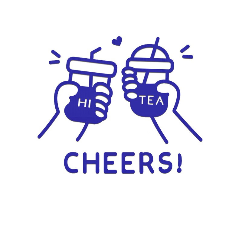 店墙壁装饰创意冷饮咖啡店玻璃门吧台背景墙面贴纸3d立体 深蓝色 中号