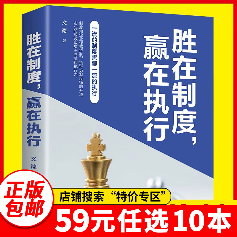 特价专区59元10本【特价9.9】胜在制度赢在执行 经营管理书籍企业管理中普遍涉及的制度及执行问题 提高企业效率 企业管理工作者参考用书