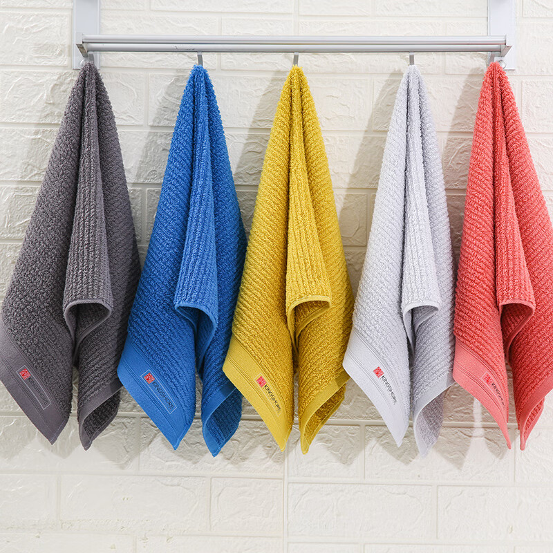 金号纯棉4条A类毛巾新疆棉洗脸成人柔软吸水婴幼儿可用企业福利团购 70*34cm抗菌柔软毛巾混色 4条