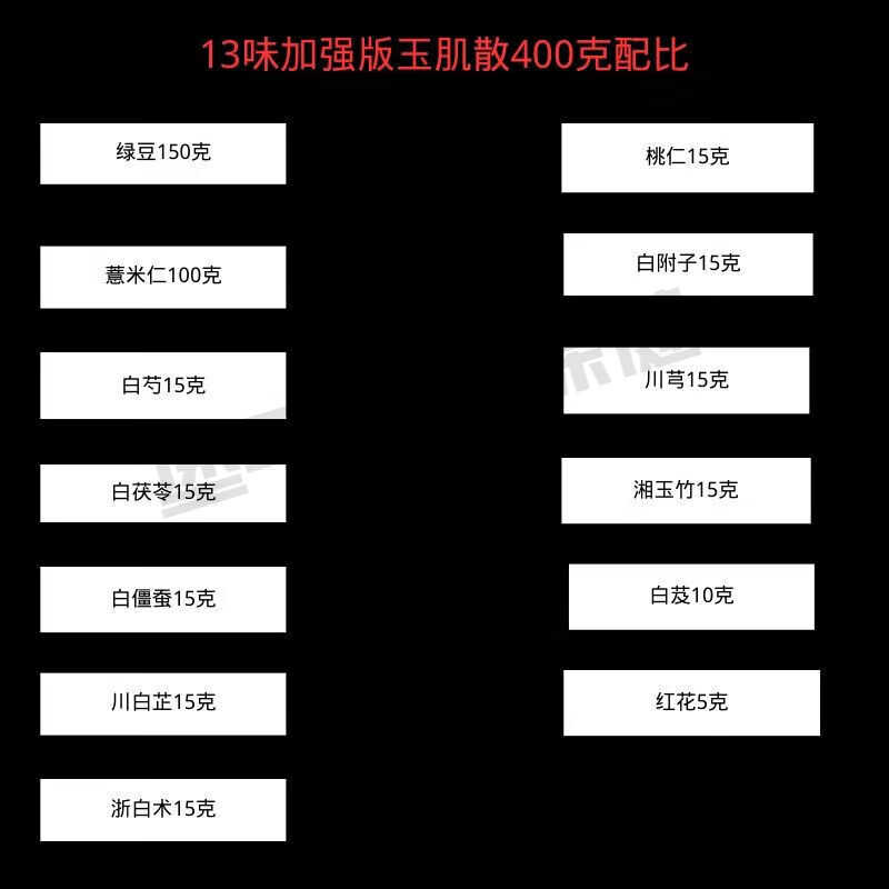 吾家余堂玉肌散中药加强版玉肌散粉原材料中药洗面奶原料 玉容散60份